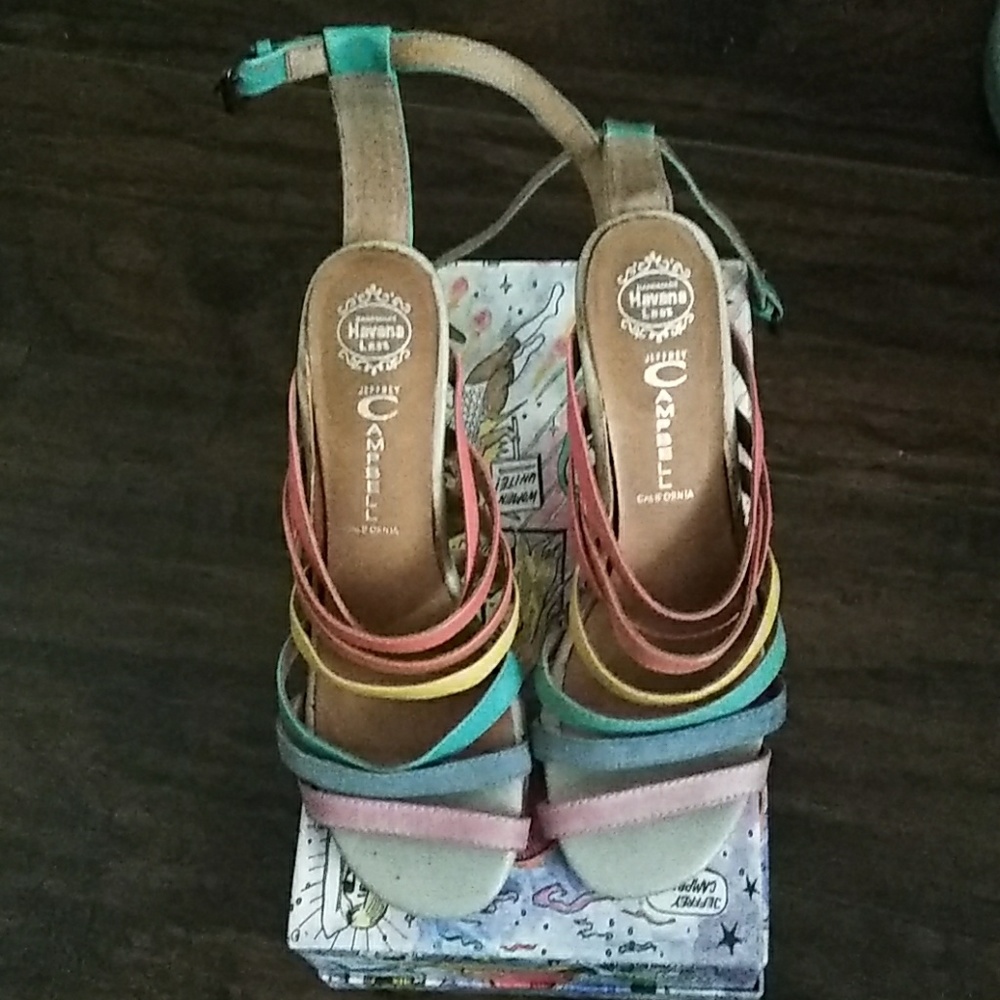 Jeffrey Campbell colorful summer sandals 🤗🤗🤗